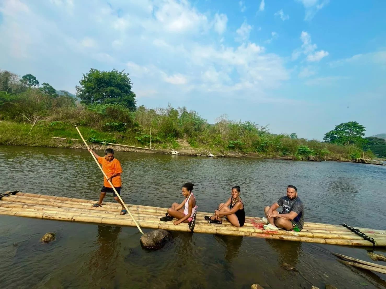 Elephant Care, Trek, Waterfall & Bamboo Raft at Lakerpor Elephant